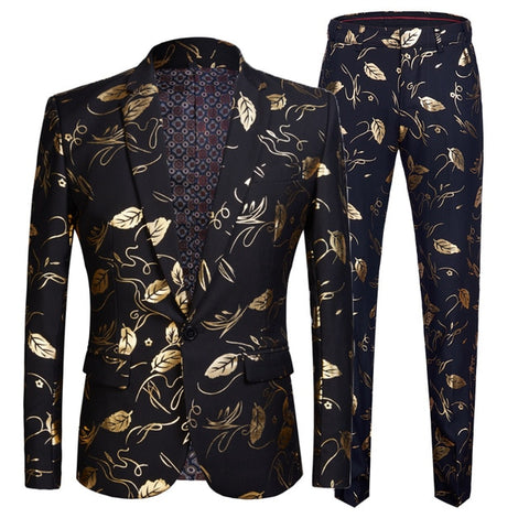 Men Designer Velvet Sequins Suit