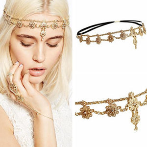 Gold Flower Head Chain