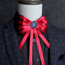 Fashion Men Ribbon Bowknot Silk Tie